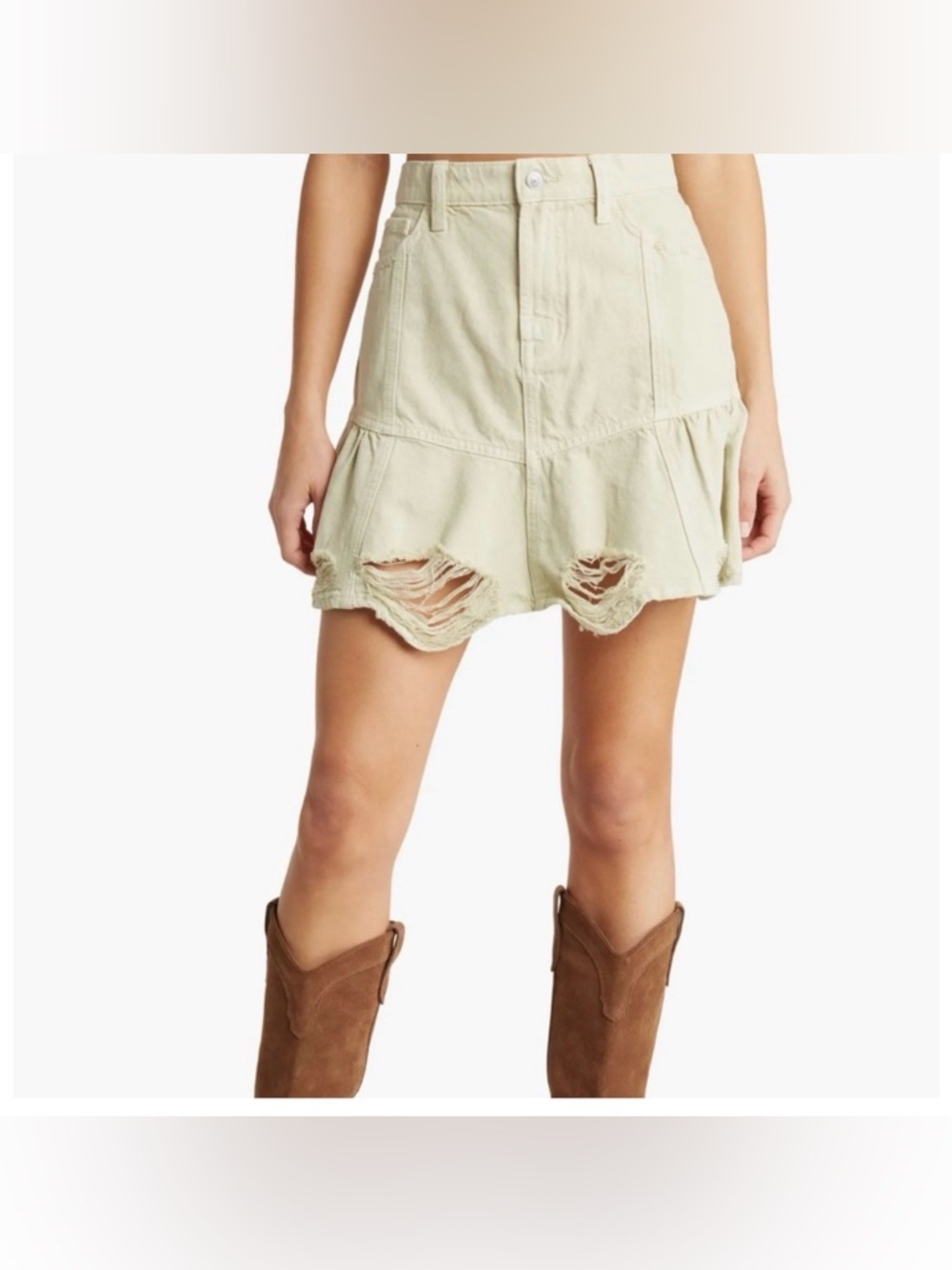 Seven For All Mankind Distressed Skirt